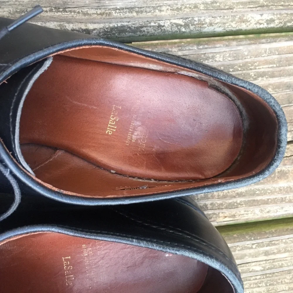 Allen Edmonds Lasalle Derby Black Shoes 9.5 - Picture 7 of 8